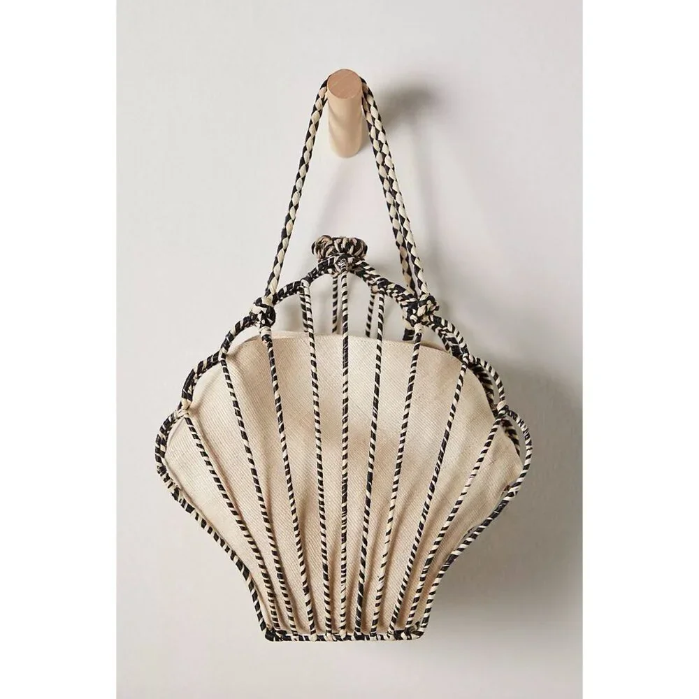 Free People Aranaz Seashell Clam Tote Bag Purse - MSRP $458 - Picture 1 of 8